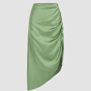 Cider Asymmetrical Green Skirt
